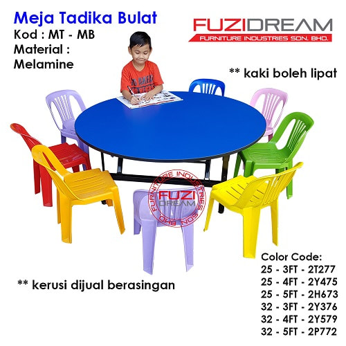meja-tadika-bulat-kemas-perabot-nursery-furniture-preschool-harga-murah-pra sekolah